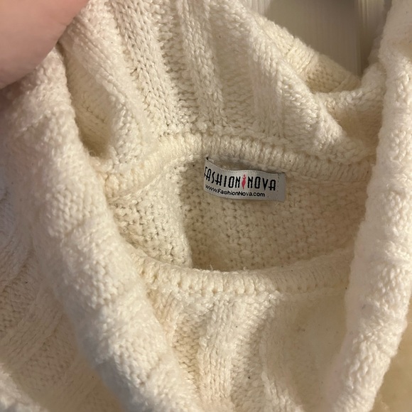 White sweater top - Picture 3 of 4